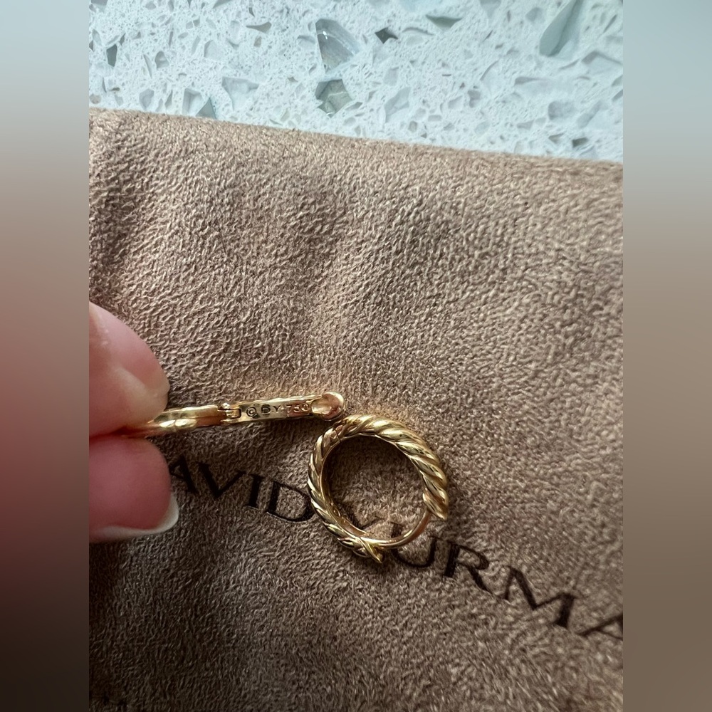 David Yurman Sculpted Cable Micro Huggies - Picture 8 of 10